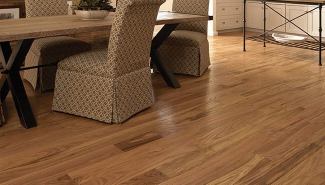 oak floors in a dining room