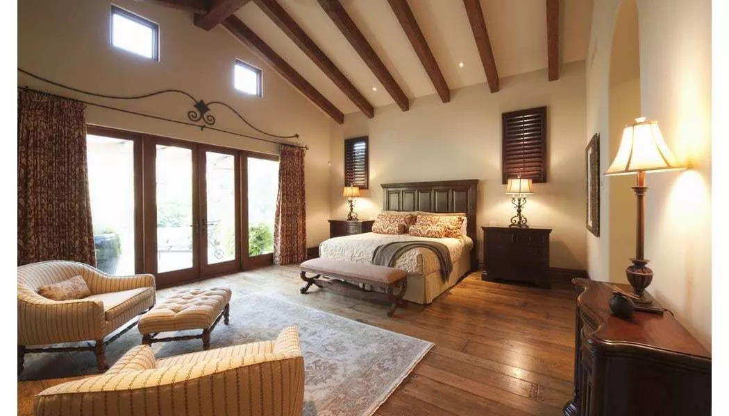 newly renovated bedroom with updated decor